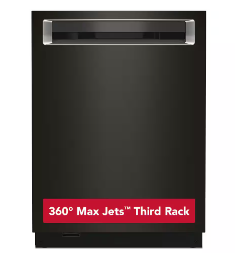 Kitchenaid *KDPM804KBS  360° Max Jets™ Third Rack Dishwasher with Stainless Steel Third Rack Wash Jets, 44 dBA