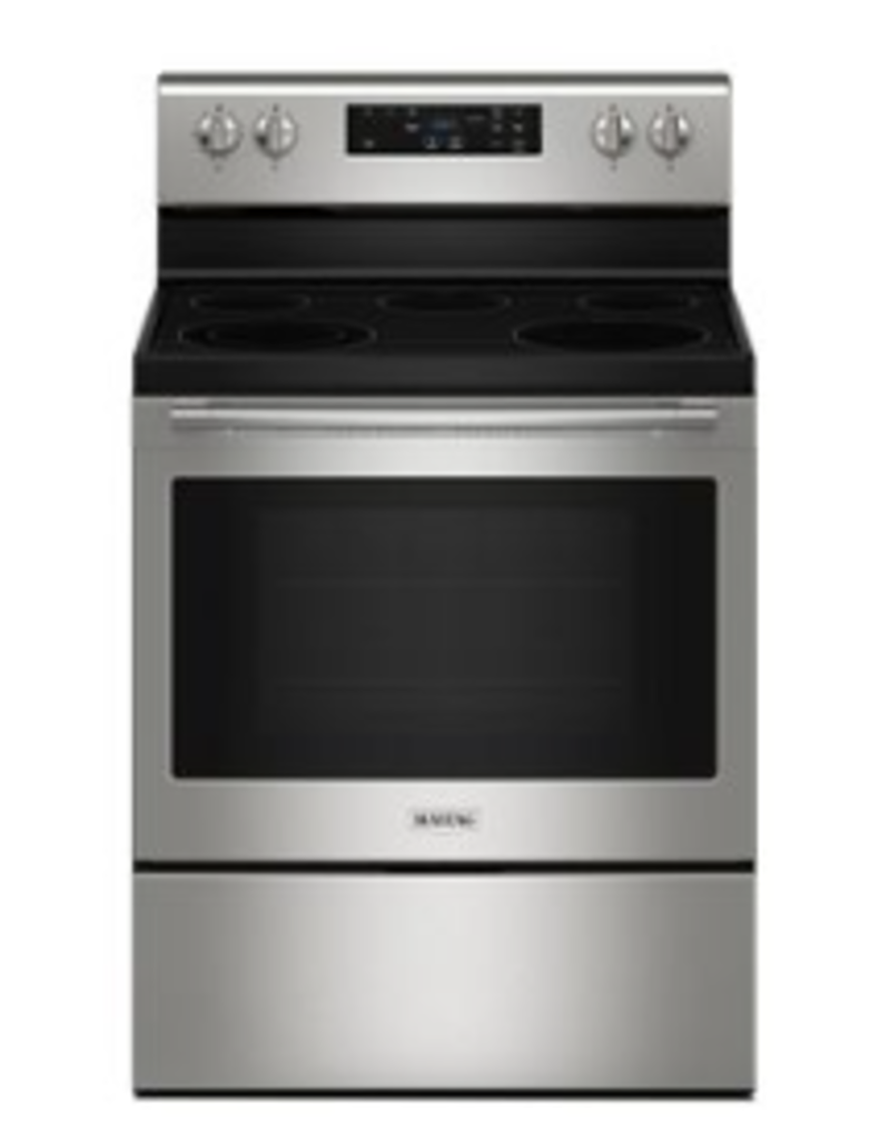 Maytag *MER4800PZ  30 in. 5 Burner Element Freestanding Electric Range in Fingerprint Resistant Stainless Steel with Steam Clean