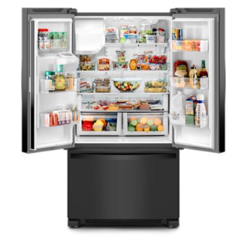 Whirlpool *WRFF3436RB  24.7 Cu. Ft. French Door Refrigerator with Elevated Deli Drawer - Black