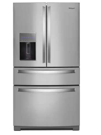 Whirlpool *WRMF7736PZ  36 in. 26 cu. ft. Standard Depth French Door Refrigerator in Fingerprint Resistant Stainless Steel with Triple Crisper