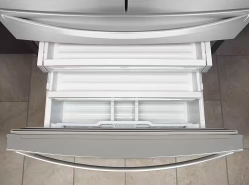 Whirlpool *WRMF7736PZ  36 in. 26 cu. ft. Standard Depth French Door Refrigerator in Fingerprint Resistant Stainless Steel with Triple Crisper