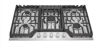 Frigidaire FCCG3627AS  *36 in. Gas Cooktop in Stainless Steel with 5-Burner Elements, including Quick Boil and Simmer Burner