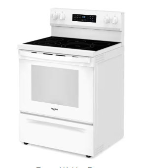 Whirlpool *WFES5030RW  30 in. 5- Element Freestanding Electric Range in White with Air Cooking Technology