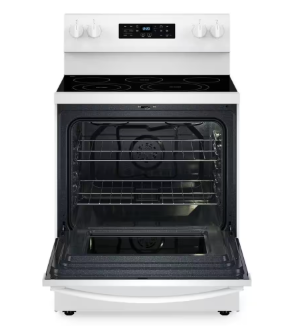 Whirlpool *WFES5030RW  30 in. 5- Element Freestanding Electric Range in White with Air Cooking Technology
