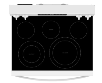 Whirlpool *WFES5030RW  30 in. 5- Element Freestanding Electric Range in White with Air Cooking Technology