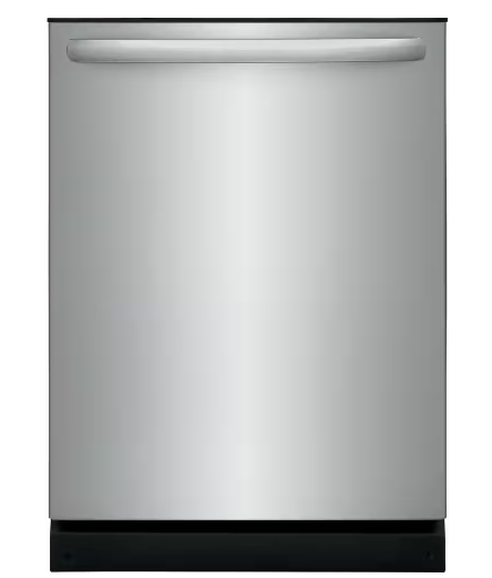Frigidaire *FDPH4316AS  24 in Top Control Built in Tall Tub Dishwasher with Plastic Tub in Stainless Steel with 4-cycles