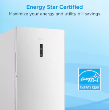 Midea *MRU21F5BWW  21.1-cu ft Garage Ready Frost-free Upright Freezer with Digital Control Convertible to Refrigerator( White ) ENERGY STAR Certified