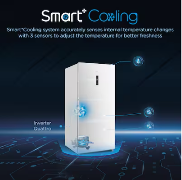 Midea *MRU21F5BWW  21.1-cu ft Garage Ready Frost-free Upright Freezer with Digital Control Convertible to Refrigerator( White ) ENERGY STAR Certified