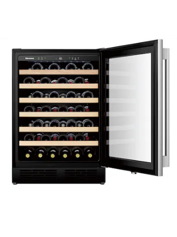 Hisense *HWS054N6SS  23.4-Inches W 54 -Bottles Stainless steel Built-in/Freestanding Indoor Wine Cooler