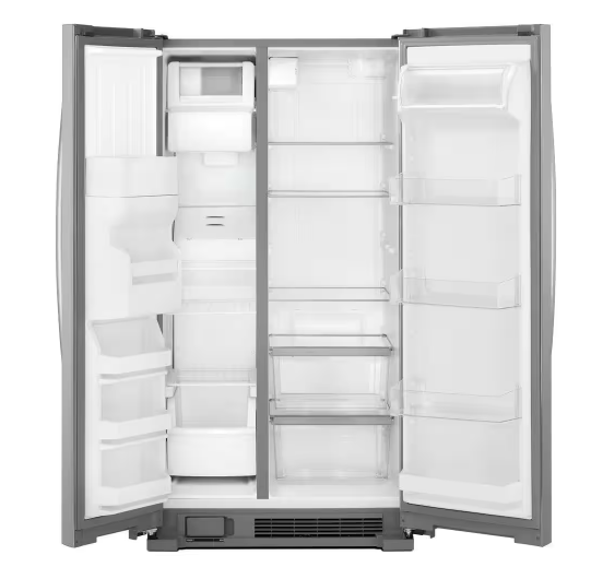 Whirlpool *WRS335SDHM  25 cu. ft. Side by Side Refrigerator in Monochromatic Stainless Steel