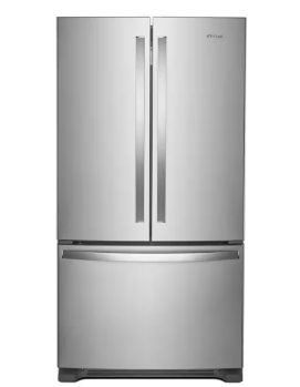 Whirlpool WRFC2036RZ - 35 in. 20 Cu. Ft. Counter-Depth French Door Bottom Mount Refrigerator in Stainless Steel with Elevated Deli Drawer