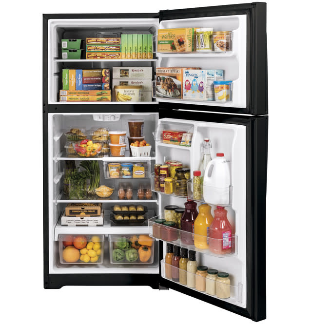 GE GTS22KGNRBB (NIB) 21.9 Cu. Ft. Garage-Ready Top-Freezer Refrigerator - Black