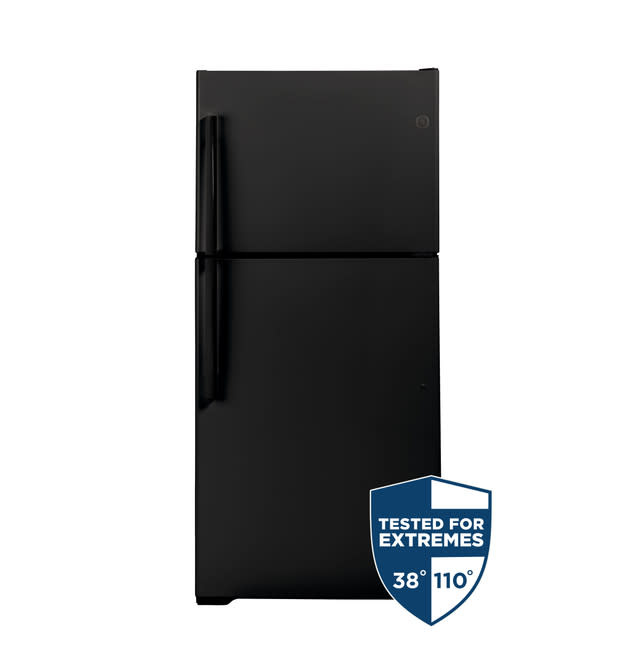 GE GTS22KGNRBB (NIB) 21.9 Cu. Ft. Garage-Ready Top-Freezer Refrigerator - Black