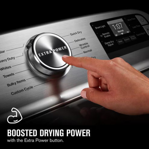 Maytag MED6230HW (NIB) 7.4 cu. ft. 240-Volt Smart Capable White Electric Dryer with Hamper Door and Advanced Moisture Sensing