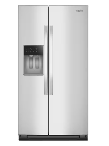 Whirlpool WRSF5536RZ   Whirlpool 28.7-cu ft Standard-Depth 36-in Wide Side-by-Side Refrigerator with Ice Maker ,Water and Ice Dispenser ( Fingerprint Resistant Stainless Finish )