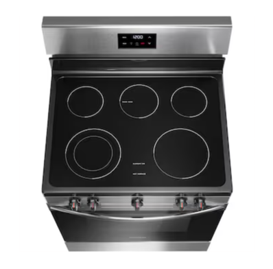 Frigidaire *FCRE3052BS 30-in Glass Top 5 burners 5.3-cu ft Freestanding Electric Range Stainless Steel)