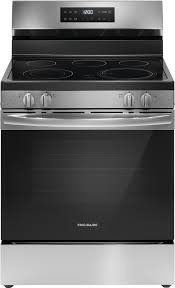 Frigidaire *FCRE3062AS  30 in. 5 Burner Element Freestanding Electric Range in Stainless with EvenTemp and Steam Clean