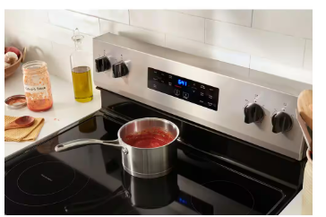 Whirlpool *WFES3530RS  30 in. 4 Burner Element Freestanding Electric Range in Stainless Steel with No Preheat Mode