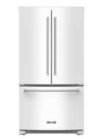 Kitchenaid *KRFC136RWH   20 cu. ft. 36" Counter Depth French Door Refrigerator with Interior Dispenser and Ice maker - White
