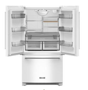 Kitchenaid *KRFC136RWH   20 cu. ft. 36" Counter Depth French Door Refrigerator with Interior Dispenser and Ice maker - White