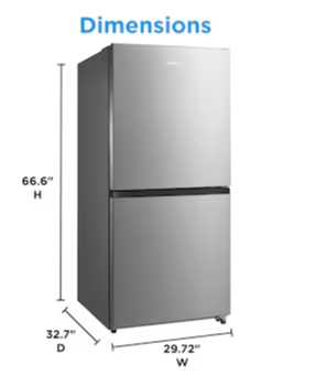 Midea *MRU21C7BST 50/50 Flex 3 Way Convertible Upright Freezer/Refrigerator 20-cu ft Garage Ready Frost-free Upright Freezer ( Stainless Steel ) ENERGY STAR Certified