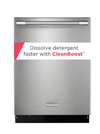 Frigidaire *PDSH4816AF  Professional 24 in. Top Control Built-In Tall Tub Dishwasher in Stainless Steel 47dBA with CleanBoost Technology