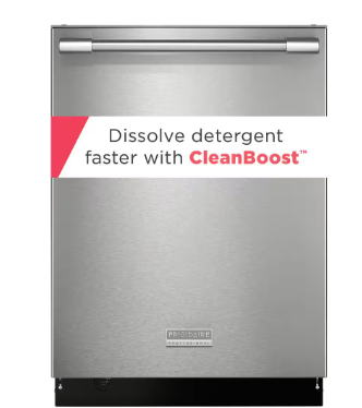 Frigidaire *PDSH4816AF  Professional 24 in. Top Control Built-In Tall Tub Dishwasher in Stainless Steel 47dBA with CleanBoost Technology