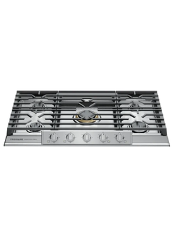 Frigidaire *PCCG3680AS  Gas Cooktop with 5 Sealed Burners, 18,000 BTU Burner, Simmer Burner, Even Temp™ Burner, Continuous Grates, Backlit LED Knobs, and ADA Compliant: 36 Inch