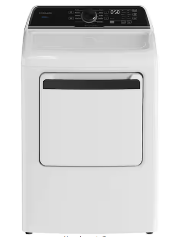 Frigidaire *FLVE7523BW  7 cu.ft. vented Top Load Electric Dryer in White with Dryer Light and Reversible Door