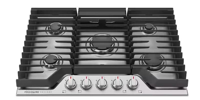Frigidaire *GCCG3048AS  Gallery 30 in. Gas Cooktop in Stainless Steel with 5-Burner Elements, including Quick Boil and Simmer Burner