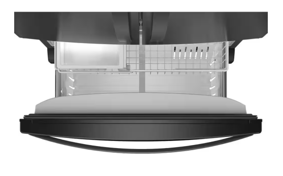 Whirlpool *WRFC2036RB  20 cu. ft. Counter Depth French Door Bottom Mount Refrigerator in Black with Elevated Deli Drawer