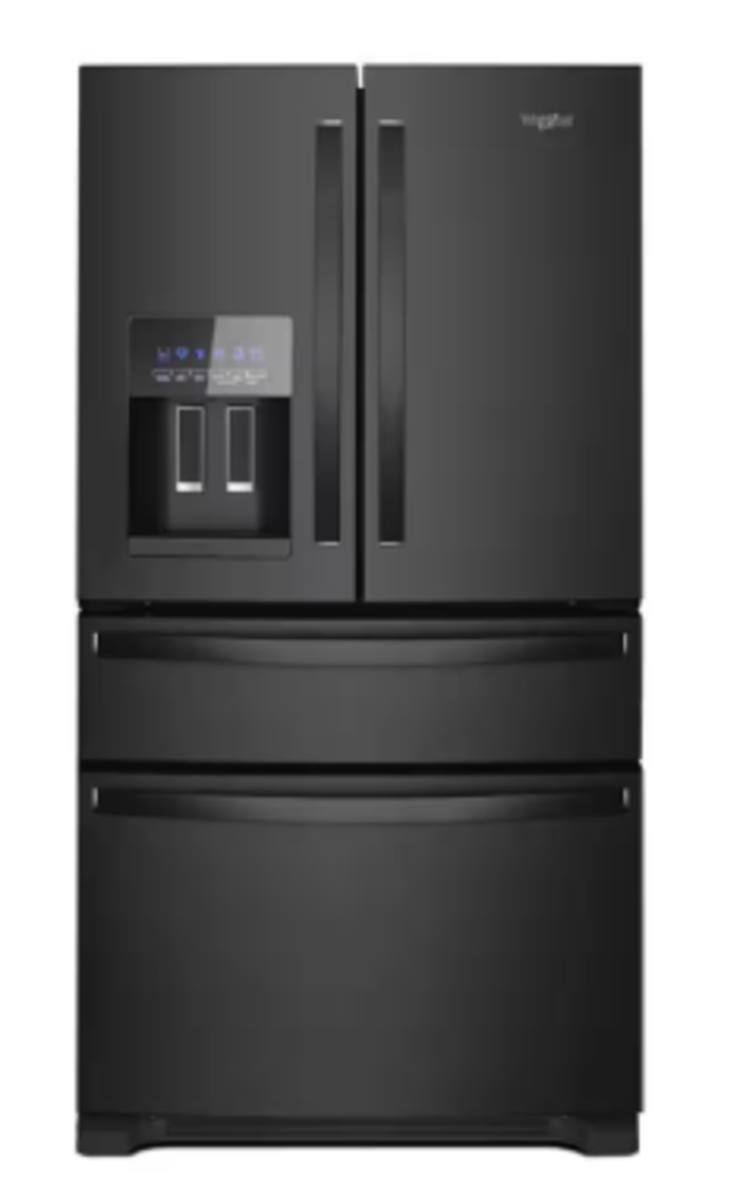 Whirlpool *WRMF3636RB  24.5 cu. ft. Wide French Door Bottom Mount Refrigerator in Black with Maximum Ice Capacity