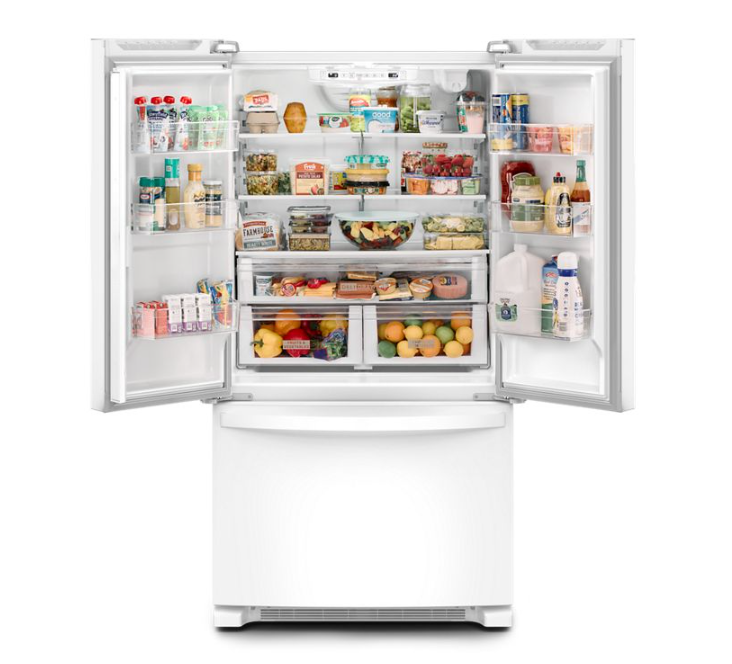 Whirlpool *WRFF3036RW  36-Inch Wide Full-Depth French Door Bottom Mount Refrigerator - 25 cu. ft. in White