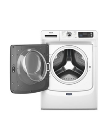 Maytag *MFW7020RW 27 Inch Smart Pet Pro Front Load Washer with 5.0 cu. ft. Capacity, 1150 RPM, 12 Wash Cycle, Steam Option, Sanitize Cycle, Drum Light, and Auto Sensing: White