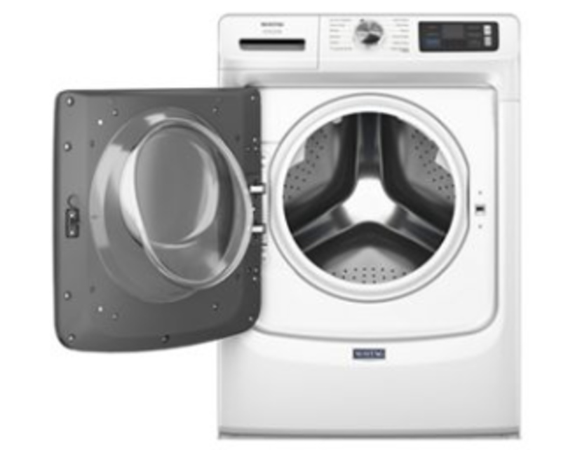 Maytag *MFW7020RW 27 Inch Smart Pet Pro Front Load Washer with 5.0 cu. ft. Capacity, 1150 RPM, 12 Wash Cycle, Steam Option, Sanitize Cycle, Drum Light, and Auto Sensing: White