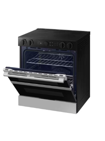 Samsung *NSE6DG8550SR  30 in. Bespoke 5-Burner Element Smart Slide-In Electric Range 6.3 cu. ft. Capacity with Flex Duo in Stainless Steel