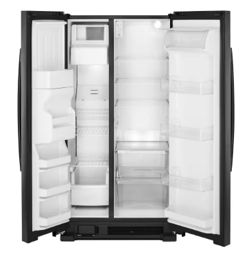 Amana *ASI2575GRB  24.6 cu. ft. Side by Side Refrigerator with Dual Pad External Ice and Water Dispenser in Black