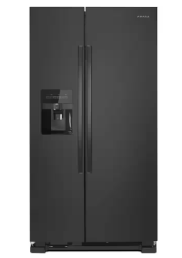 Amana *ASI2575GRB  24.6 cu. ft. Side by Side Refrigerator with Dual Pad External Ice and Water Dispenser in Black