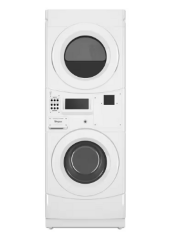 Whirlpool *CGT9100GQ   White Commercial Laundry Center with 3.1 cu. ft. Washer and 6.7 cu. ft. 120-Volt Gas Vented DryerCard Reader-Ready