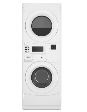 Whirlpool *CGT9100GQ   White Commercial Laundry Center with 3.1 cu. ft. Washer and 6.7 cu. ft. 120-Volt Gas Vented DryerCard Reader-Ready