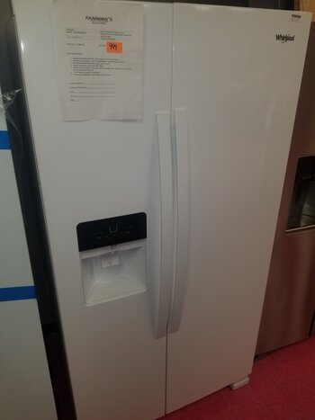 Whirlpool *WRS325SDHW 24.5-cu ft Side-By-Side Refrigerator with Ice and Water Dispenser and Can Caddy - White