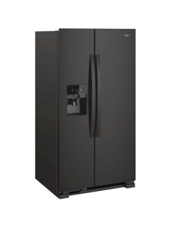 Whirlpool *WRS321SDHB 21.4-cu ft Side-by-Side Refrigerator with Ice Maker in Black