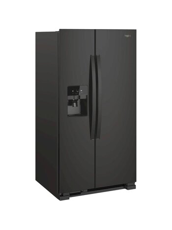 Whirlpool *WRS321SDHB 21.4-cu ft Side-by-Side Refrigerator with Ice Maker in Black