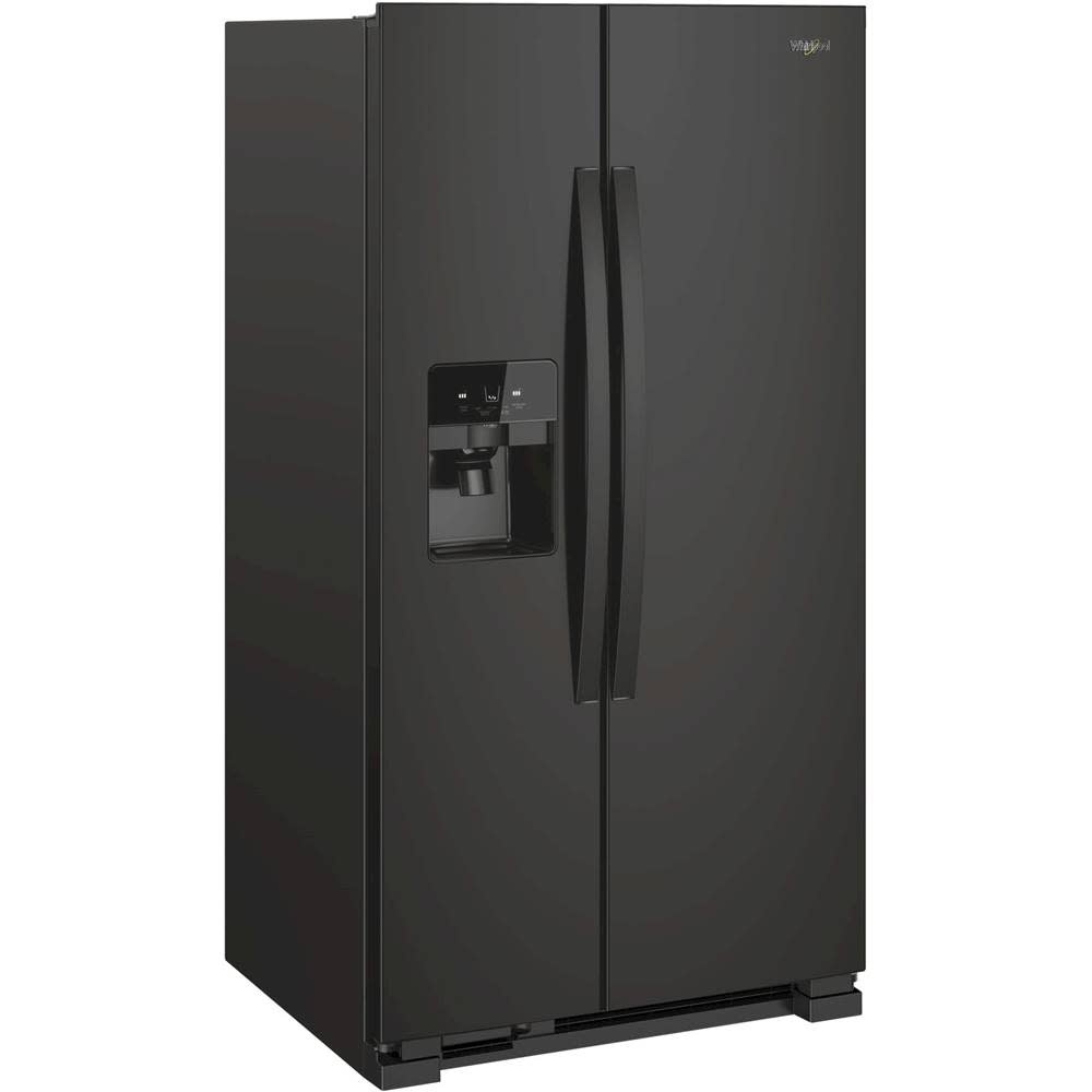 Whirlpool *WRS321SDHB 21.4-cu ft Side-by-Side Refrigerator with Ice Maker in Black