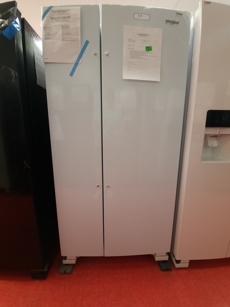 Whirlpool *WRS312SNHW 22 cu. Ft. Side by Side Refrigerator in White