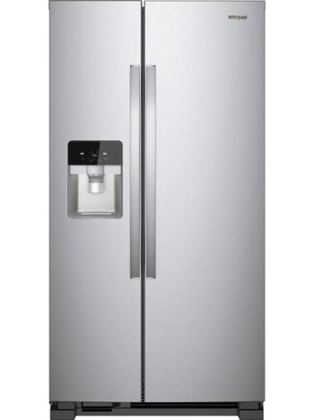 Whirlpool *WRS321SDHZ  21.4-cu ft 33" Side-by-Side Refrigerator with Ice Maker (Fingerprint-Resistant Stainless Steel)