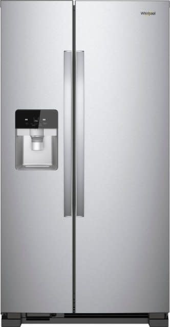 Whirlpool *WRS321SDHZ  21.4-cu ft 33" Side-by-Side Refrigerator with Ice Maker (Fingerprint-Resistant Stainless Steel)