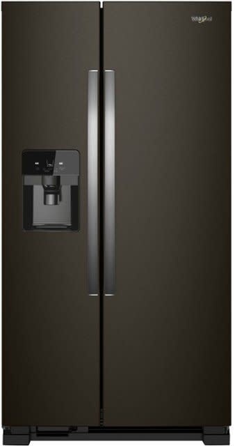 Whirlpool *WRS321SDHV  21.4-cu ft Side-by-Side Refrigerator with Ice Maker (Fingerprint Resistant Black Stainless)
