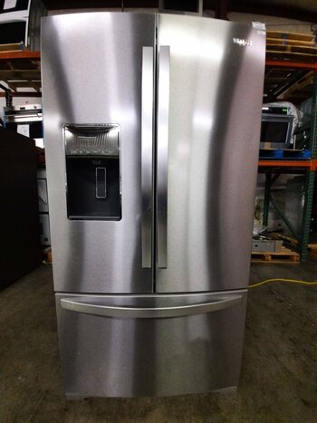 Whirlpool *WRF757SDHZ   26.8-cu ft 3-Door 36-in French Door Refrigerator with Exterior Ice - Water Dispenser and Platter Pocket - Fingerprint Resistant Stainless Steel