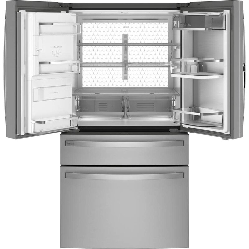 GE *PVD28BYNFS   27.9 cu. ft. Smart 4-Door French Door Refrigerator with Door in Door in Fingerprint Resistant Stainless Steel